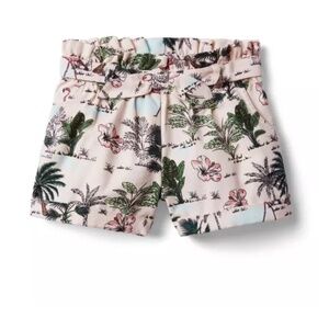 Janie and Jack Girls Tropical Paperbag Waist Short Size 7